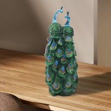 Small Desktop Peacock Water Fountain Waterfall Ornament Humidifier Home Dcor