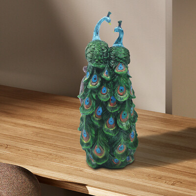 Small Desktop Peacock Water Fountain Waterfall Ornament Humidifier Home Dcor