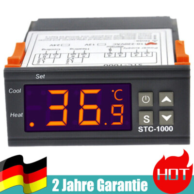 Digital Thermostat 110-220V 12V DC Temperaturregler Thermostat Kontrollschalte