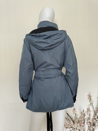 Superb Sonia Rykiel Women jacket, Blue and Black Light Showerproof Coat, Size M - Picture 12 of 20