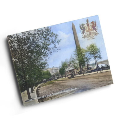 A4 PRINT - Vintage London - The Embankment and Cleopatra's Needle (b)