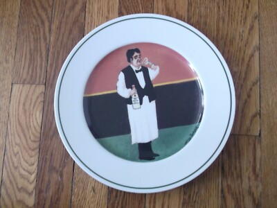 Williams Sonoma Guy Buffet Dinner Plates...Sommelier Pattern, EUC