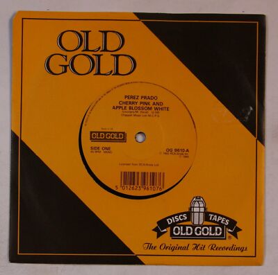 Perez Prado Cherry Pink And Apple Blossom White UK 7inch Single 1986 Old Gold