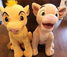 Lion King Simba  Nala The Disney Store Plush Set Lot 15" Stuffed Animal Toy Cub