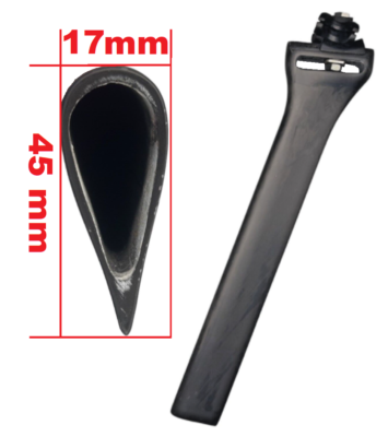 Aero UD Carbon Sattelsttze Tropfen 17 x 45 mm Lnge 350 mm schwarz Rennrad  | eBay.de