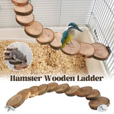 Hamster Wooden Ladder Toy For Cage 6/8/10 Steps Wood Climbing Blocks Chew Toy.
