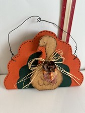 Turkey Decor Wooden Plaque Thanksgiving Fall