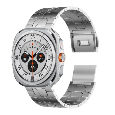 Magnetic Buckle Titanium Bracelet Link Band for Samsung Galaxy Watch Ultra 2025
