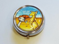 Uluru AYERS ROCK PILL BOX Australia Souvenir Kangaroo Outback Round Storage 2