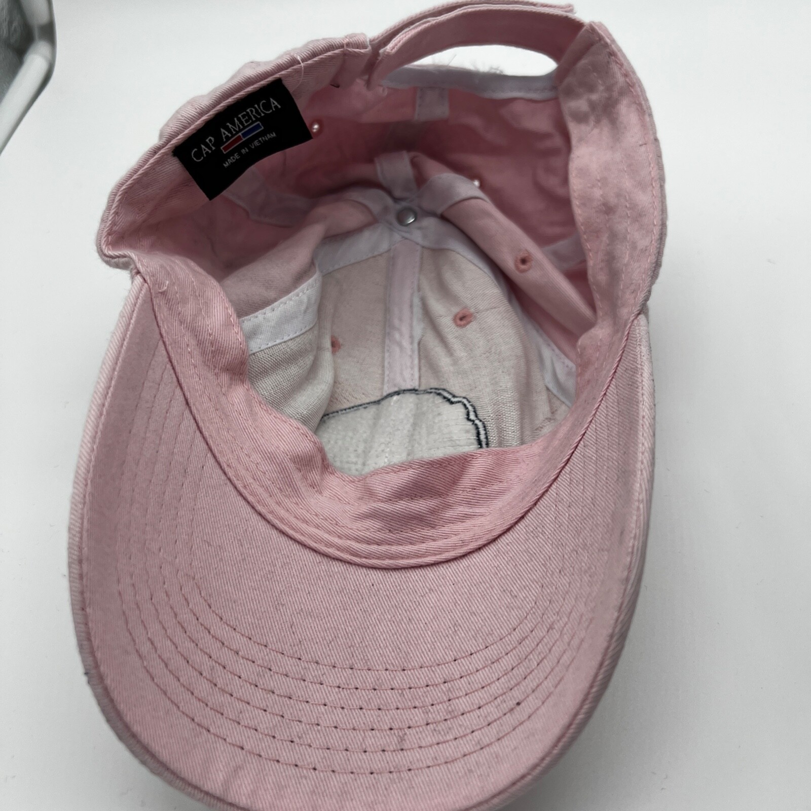 Clam Chowder and Calamari Baseball Cap Pink Embroider… Gem