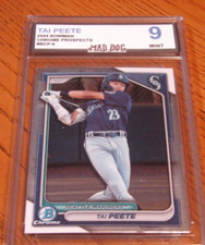 TAI PEETE Rookie---2024 BOWMAN CHROME---MINT 9****MARINERS***Mad DOG