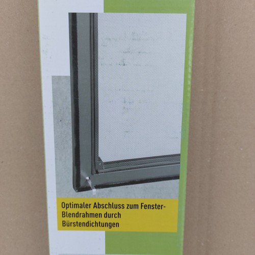 Alu Fliegengitter anthrazit Insektenschutzfenster vormontiert Bausatz 120x140 ✅✅ - Bild 5 von 10