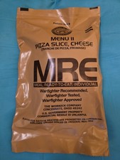 Military MRE Individual Menu Single Meal 2025 Inspection Date Pizza Slice Cheese