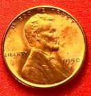 1950-S Lincoln Wheat Cent Penny GEM RED BU From an Original Bank Roll