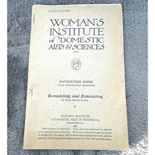 1921 Woman&rsquo;s Institute Remodeling & Renovating Sewing Repair Instruction Booklet