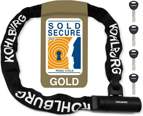 4ft Heavy Duty Security Chain Lock for Bicycle and Motorcycle - 0.33" Links - Picture 3 of 9