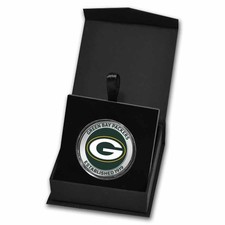 NFL Green Bay Packers 1 oz Silver Colorized Round (w/Box)