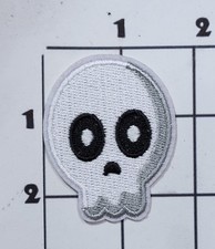Skull Patch Halloween Embroidered Costume Cosplay Upcycle