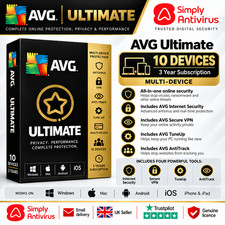 AVG Ultimate 2026 Multi-Devices VPN AntiTrack 10 Devices 3 Year - 5 Min Delivery