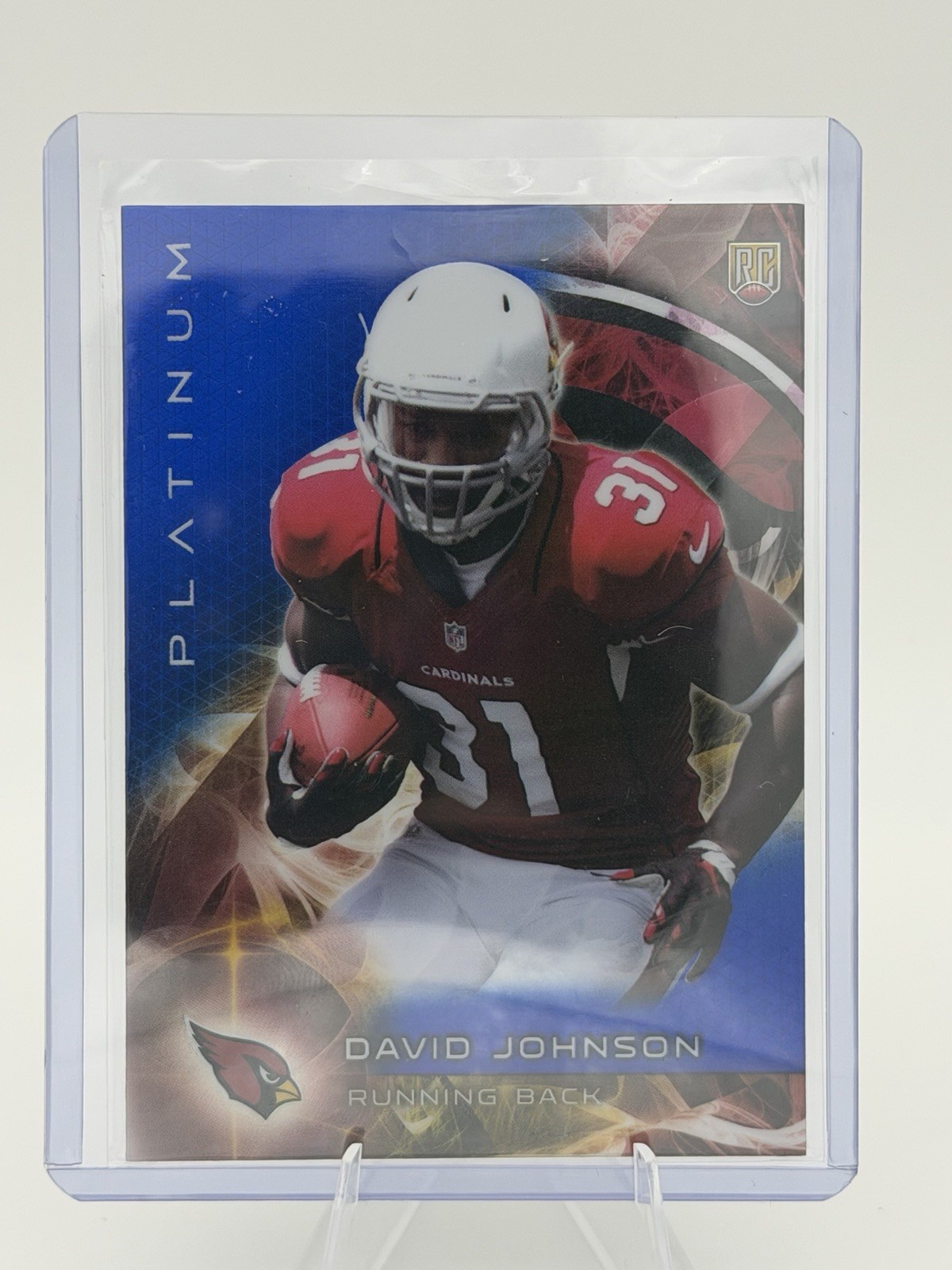 2015 Topps Platinum David Johnson Blue Refractor Rookie RC