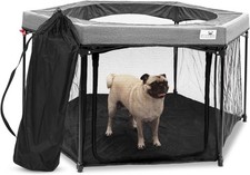 Dog Playpen for Small Medium Dogs Carrying Case - Portable Dog Fence