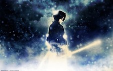 Anime bleach kuchiki rukia glowing dark hair standing Custom Gaming Mat Desk
