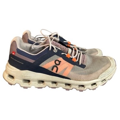 On Cloudultra Trail Running Shoes Navy Peach Orange Helion CloudTec Sneaker 7.5