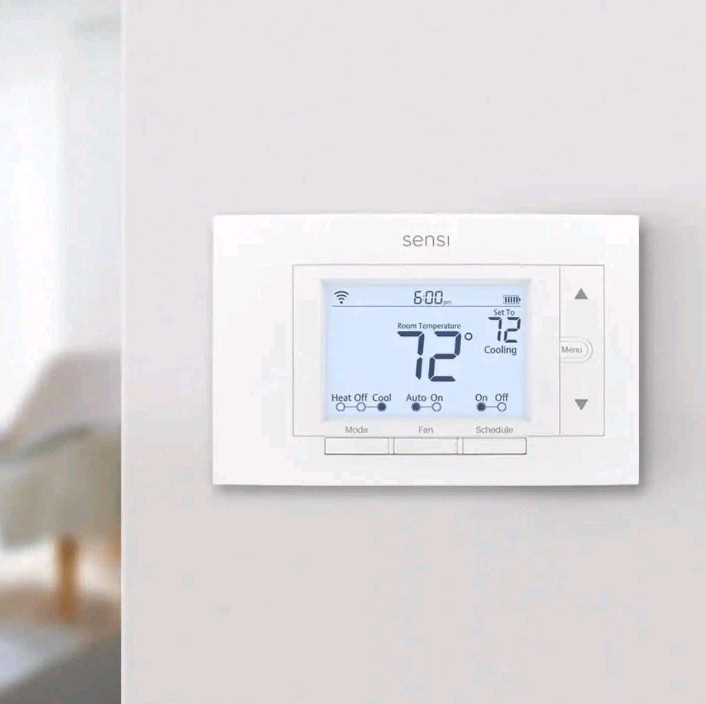 Sensi ST55 Wi‑Fi Programmable Smart Thermostat w/ App Control, White