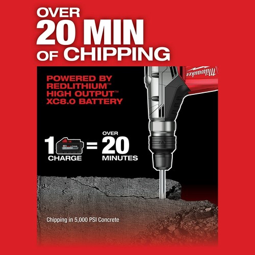 Milwaukee 2717-80 M18 FUEL 18V 1-9/16" SDS-Max Rotary Hammer - Bare Tool - Recon - Picture 6 of 12