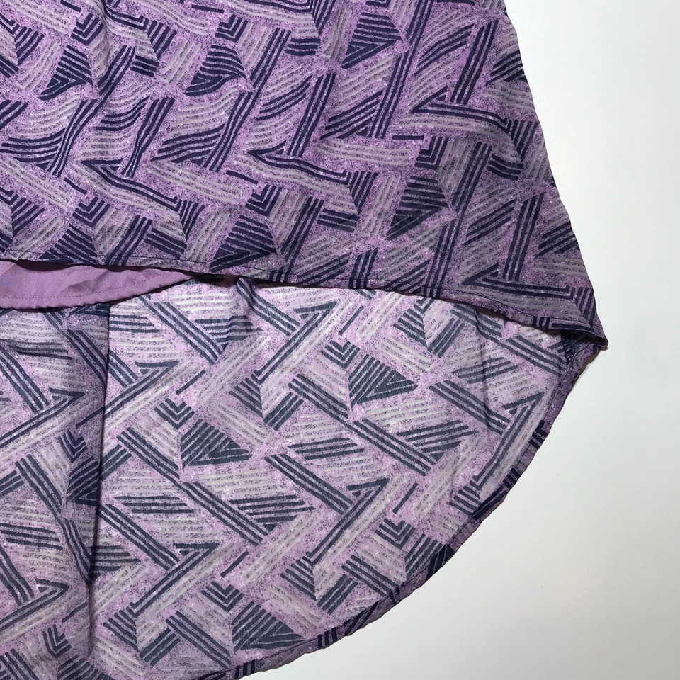 NUEVO Converse One Star Mujer Estampado Púrpura Plisado Dobladillo Alto-Bajo Elástico Grande Foto 4 de 4