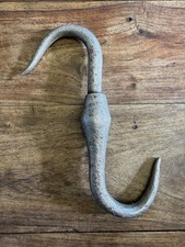 Large Antique Hand Forged Wrought Iron Swivel Butcher&rsquo;s Rotating Hanging Hook