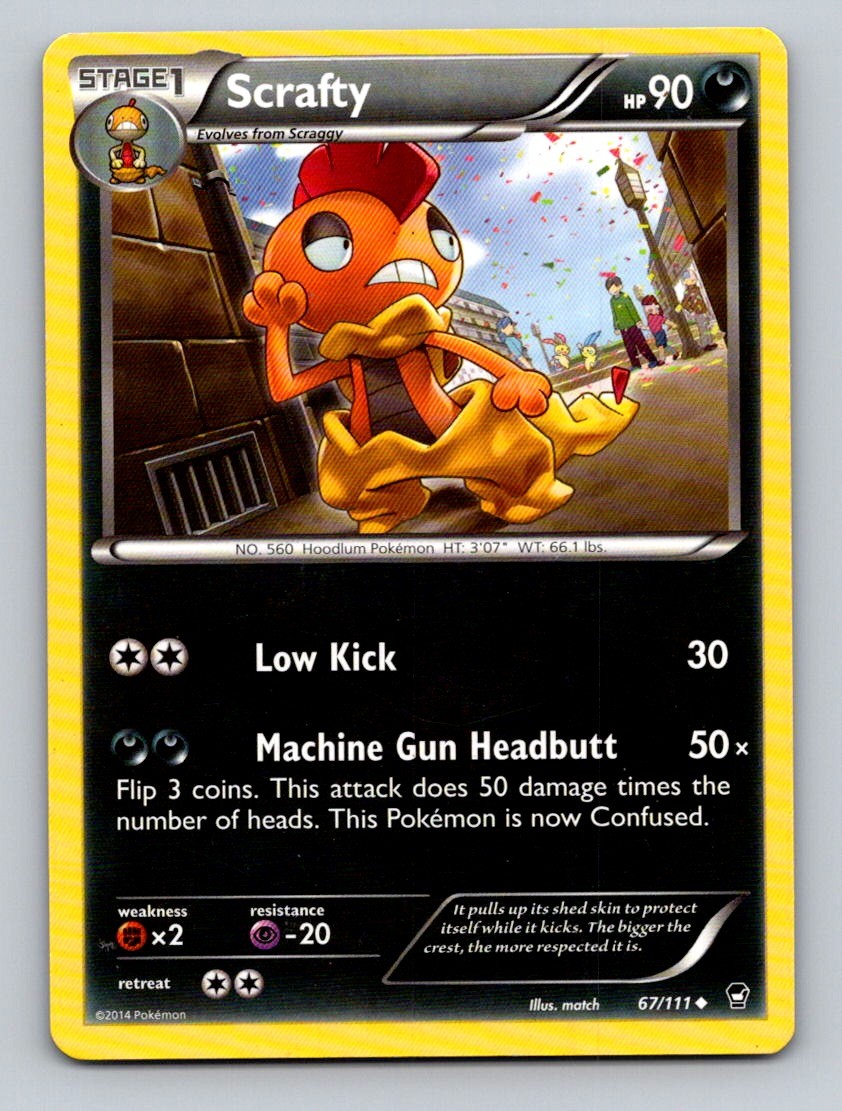 Scrafty 67/111 Uncommon Furious Fists Pokemon Lightly Played