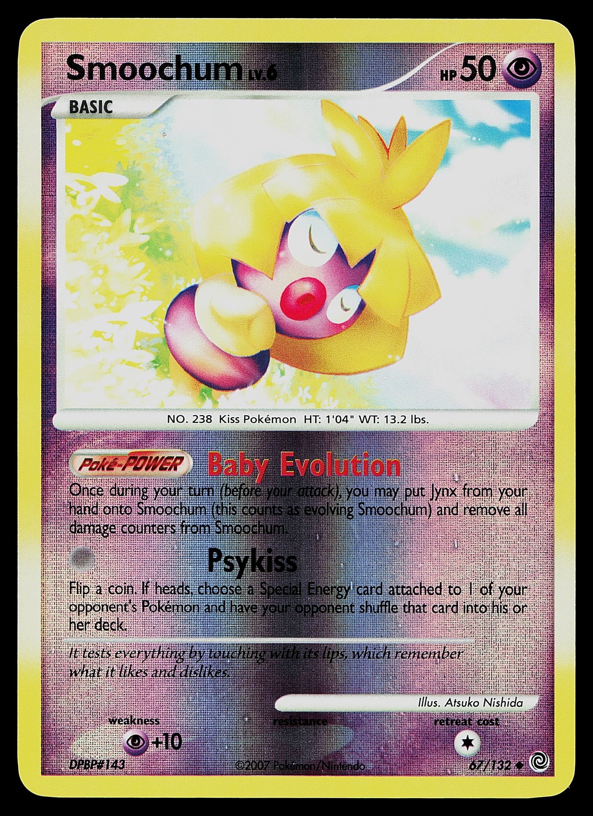 Pokemon Card - Smoochum Secret Wonders 67/132 Uncommon Reverse Holo