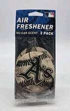Team MLB ProMark OAKLAND / LAS VEGAS ATHLETICS Air Freshener Nu-Car Scent 3 Pack