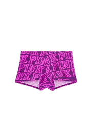 Victoria's Secret PINK Cotton Shortie Boyshort Panty Purple PINK Print