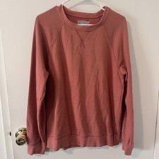 Everlane French Terry Women  s Crewneck Sweatshirt Salmon Pink Coral Medium