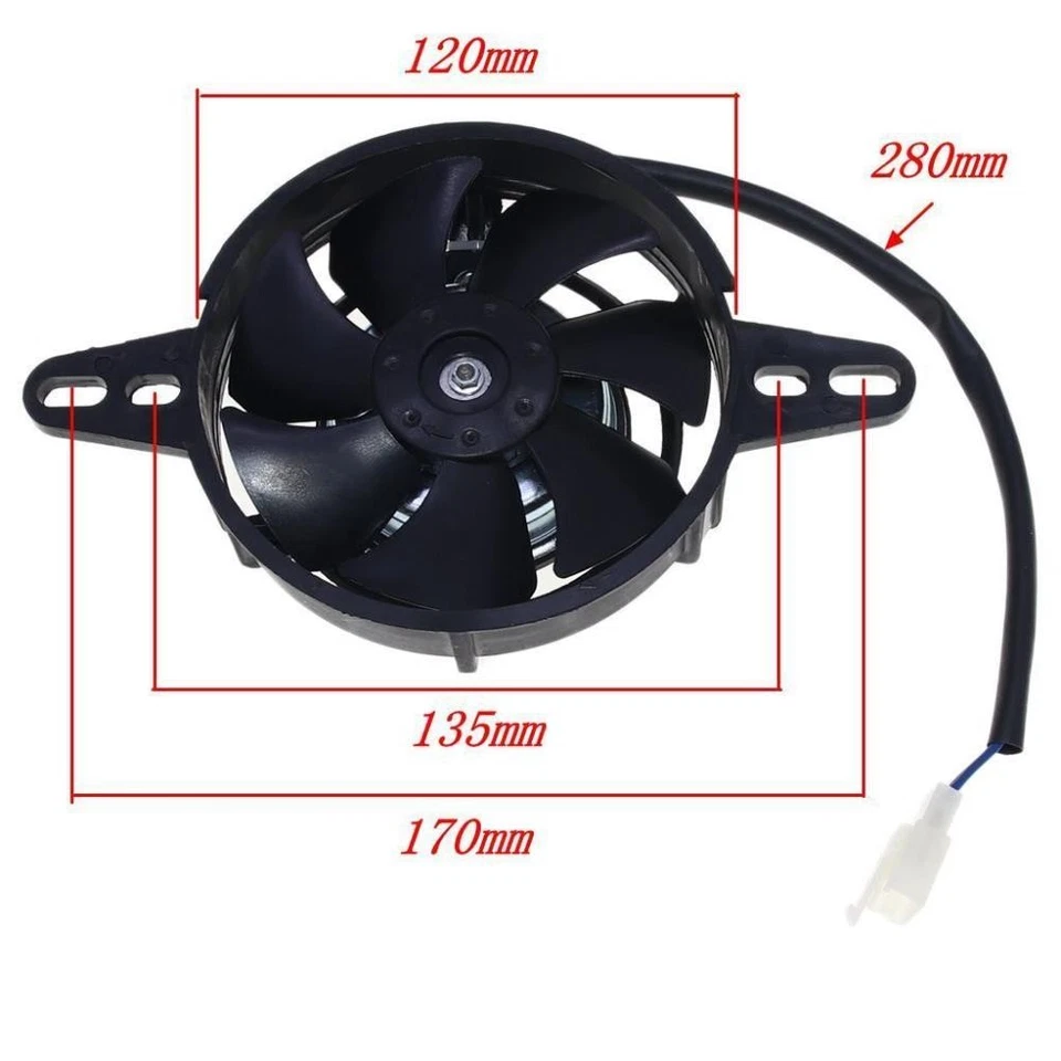Motorcycle Electric Radiator Thermal Cooling Fan Oil /Water Cooler for Buggy  , Foto 4 de 4