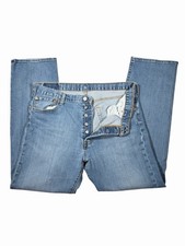 Levi  s 501xx Jeans Mens 36x32 Light Wash Blue Button Fly Straight Leg Classic