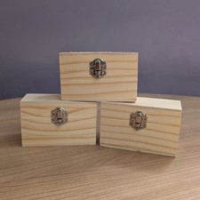12 cm Pine Wood craft  Boxes, Buy Set Of 5