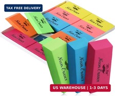 Mr. Pen- Pencil Eraser, 12 Pack, Neon Colors  Large Latex Free Block Erasers fo