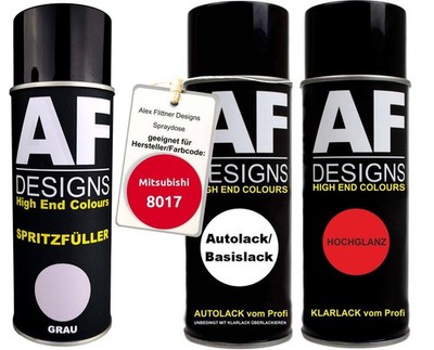 Spritzfüller Set für Mitsubishi 8017 Carnival Red Klarlack Spritzfüller Grundier