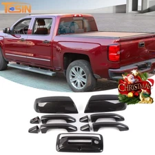 Mirror Door Tailgate Handle Trim Cover Kit For 14-17 Chevy Silverado Accessories