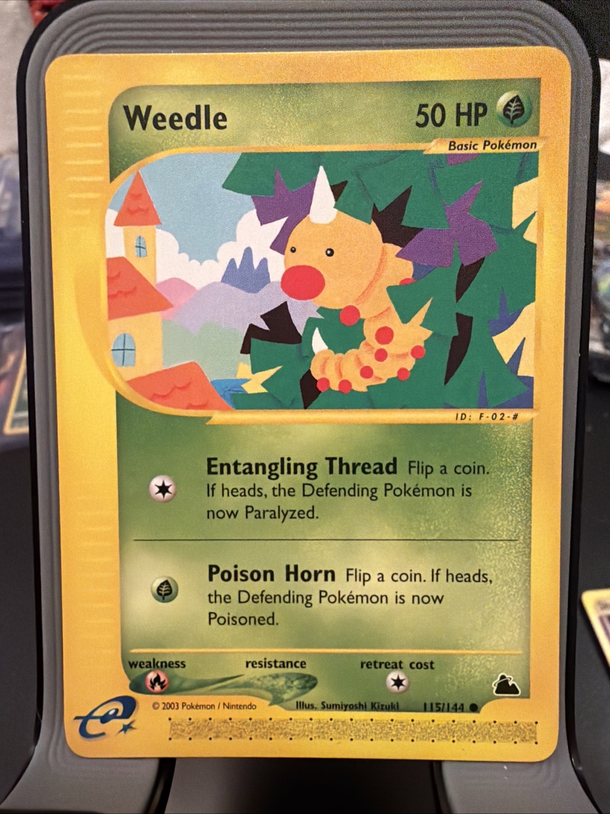 Weedle Skyridge 115/144 Regular Common Card in NM Condition