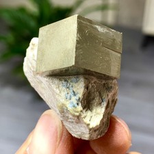44G Natural Spanish Pyrite Cubic raw stone crystal quartz mineral sample