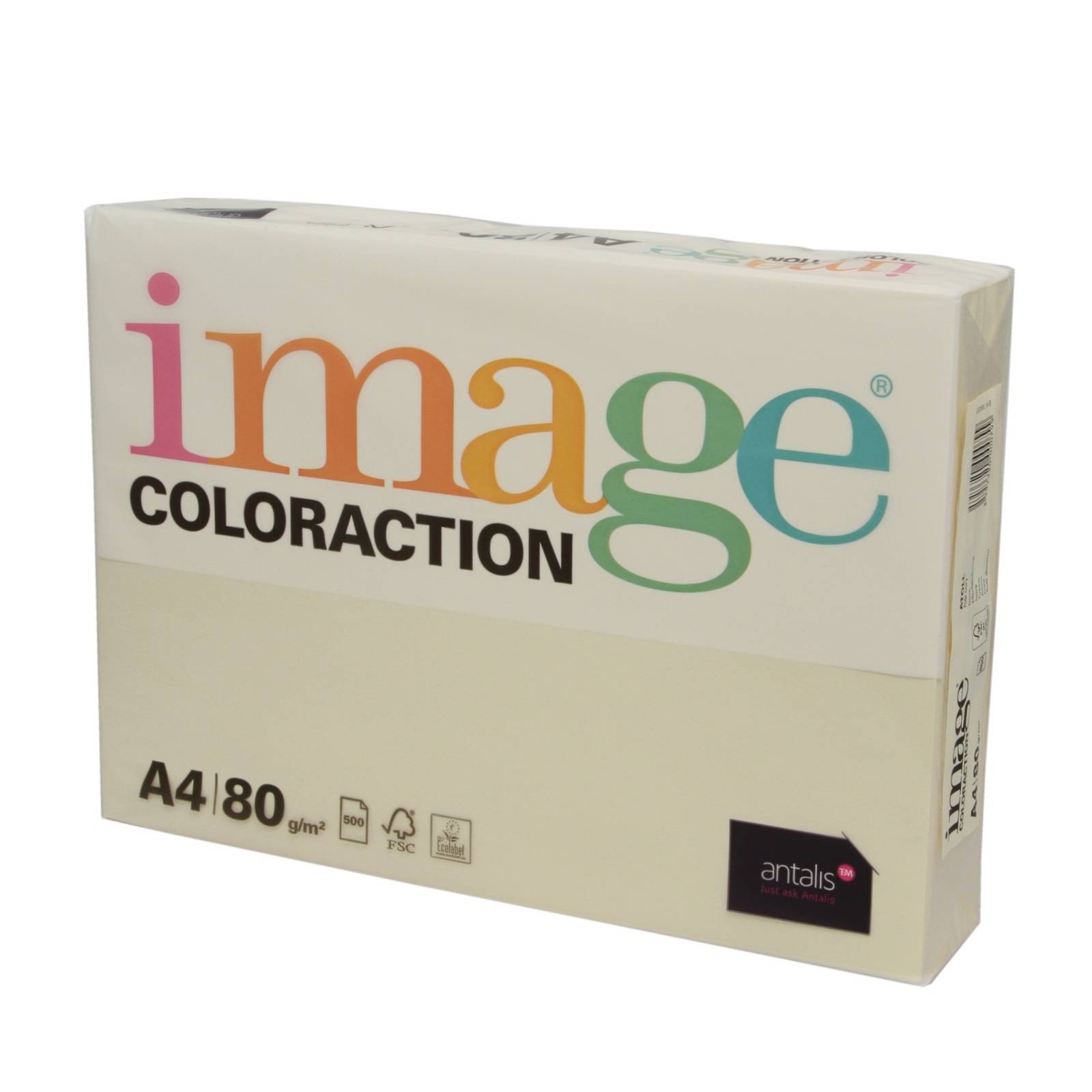 Image Coloraction A4 80gsm Copy Paper - 500 Sheets (1 Ream) Pale Ivory (Atoll)