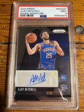 2024 Prizm Ajay Mitchell Rookie Signature #RSIAMT PSA 9 Mint Thunders RC Auto