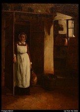 Franois Bonvin Up from the Cellar O 1 Vintage Art Print Poster Wall Decor Gift I