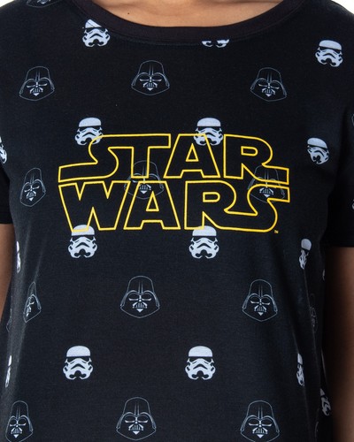 Star Wars Women's Darth Vader and Trooper Heads Shirt and Shorts Pajama Set (XS) - Imagen 3 de 5