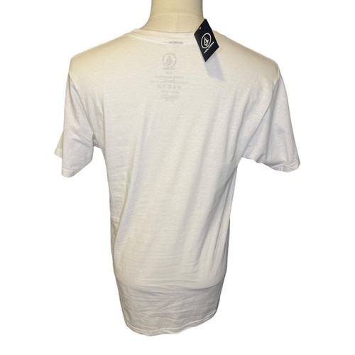 Volcom Stone Graphic T-Shirt Crew Neck Short Sleeve Casual White Medium NWT - Picture 3 of 5