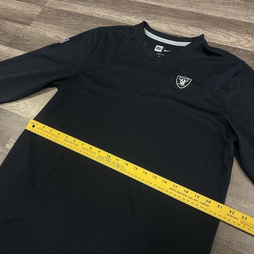 AUTHENTIC LAS VEGAS RAIDERS TEAM ISSUED NIKE BLACK LONG SLEEVE WARM UP L (21) - Picture 3 of 5